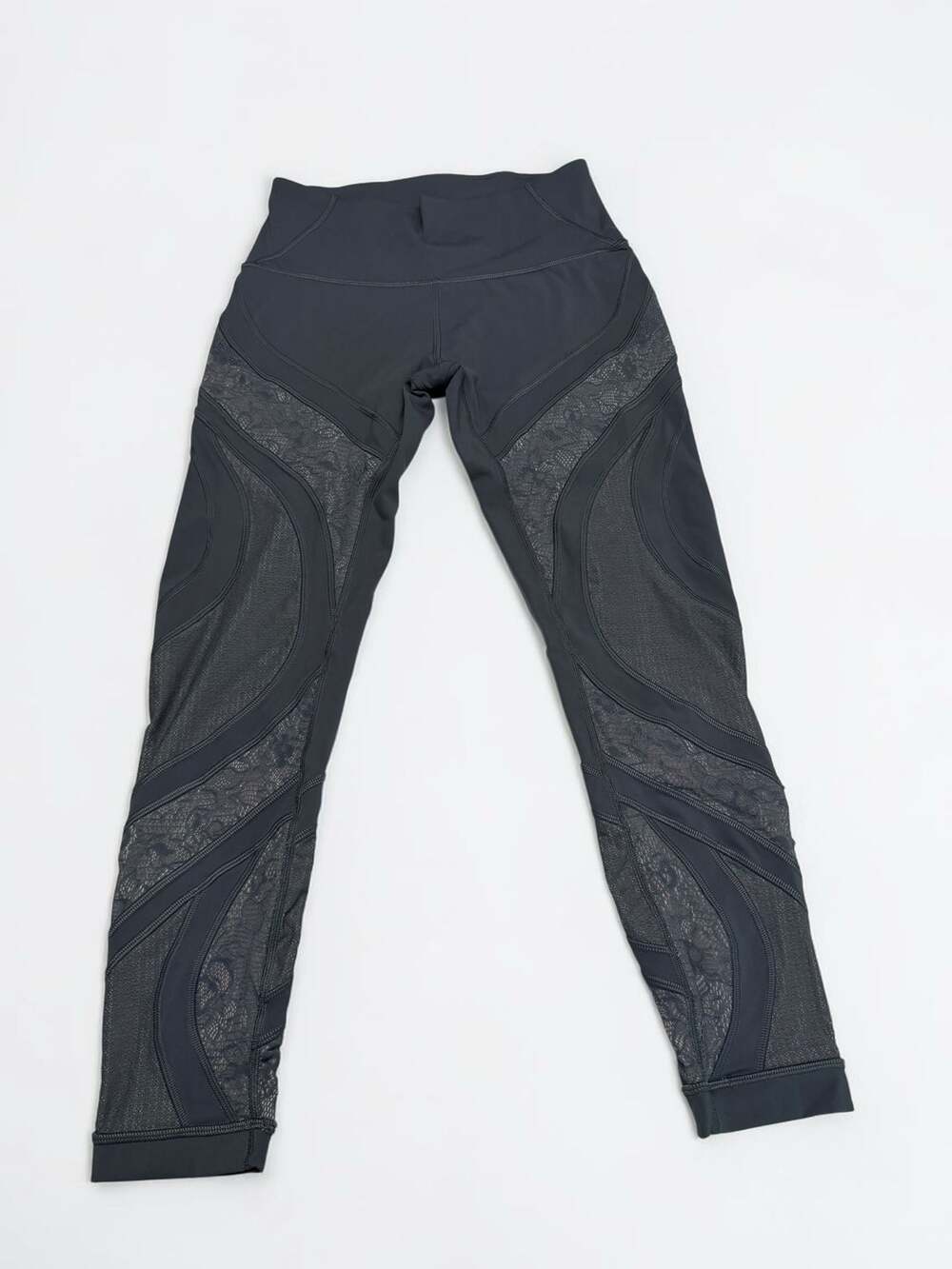 Lululemon Reveal Tight Digirender 25" Graphite Grey Mesh Lace Leggings - Picture 3 of 6
